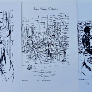 serigraphie 5 planches sur papier fort LES VIEUX METIERS