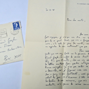Alain Peyrefitte belle lettre autographe manuscrite