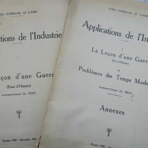 Application de L'industrie I. Leçon D'une Guerre 1931