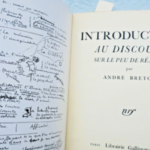 BRETON (André) Introduction au discours sur le peu de réalité