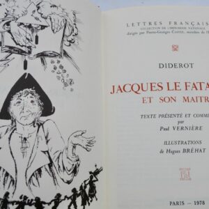 Diderot Jacques Le Fataliste et son Maître