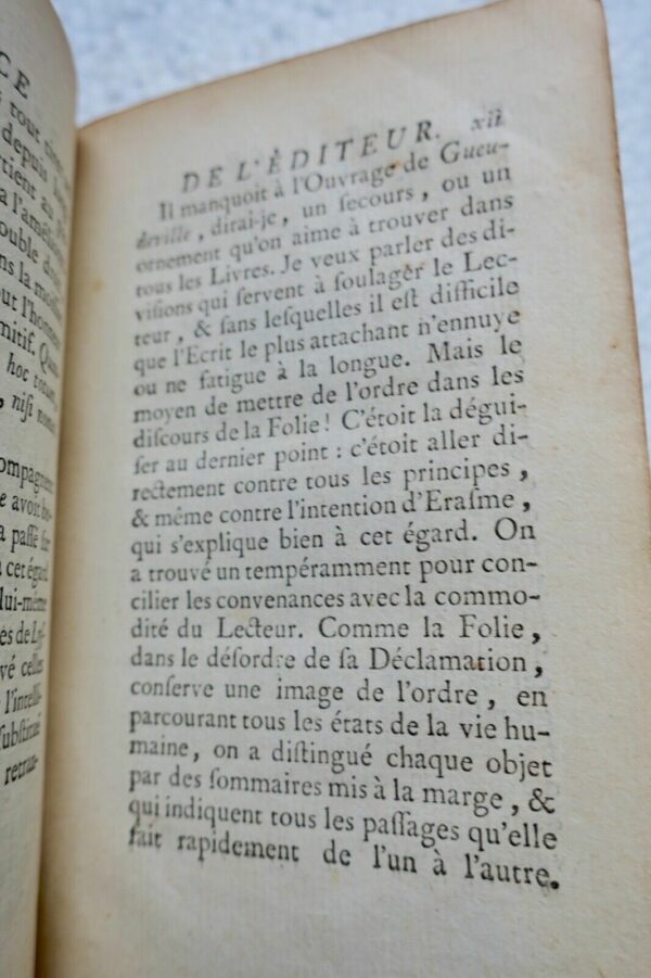 ERASMUS L’eloge de la folie, traduit du latin d’Erasme 1757 – Image 7