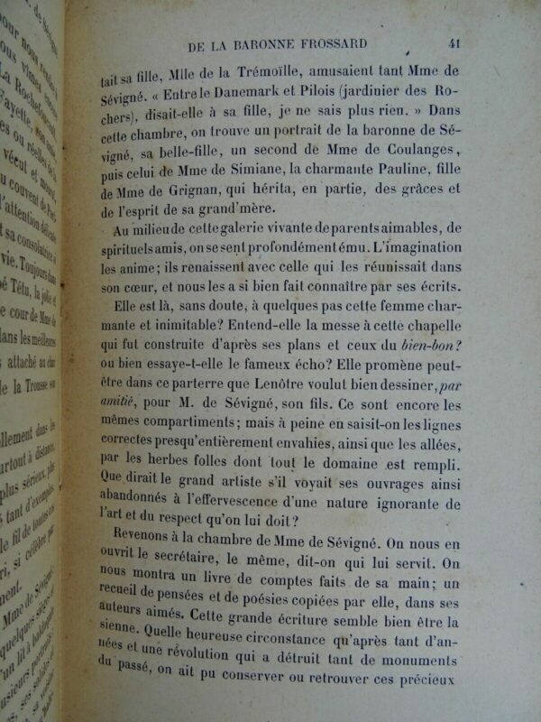 FROSSARD SOUVENIRS de la Baronne FROSSARD 1813-1884 – Image 5