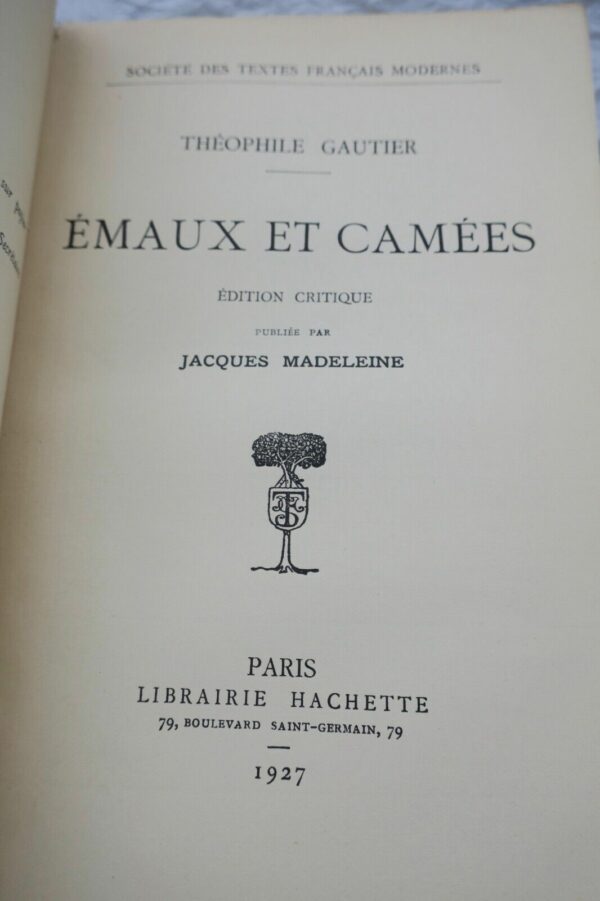 GAUTIER, Théophile Emaux et Camées 1927 – Image 3