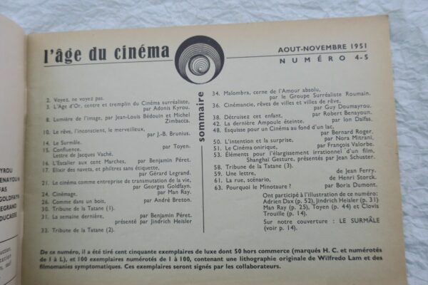 L'ÂGE DU CINEMA, numéro spécial Surréaliste n°4/5, août-novembre 1951 – Image 9