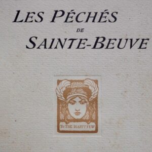 LEMAITRE  Les péchés de Sainte-Beuve