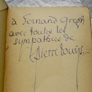 Louÿs Scènes de la vie des courtisanes  Lucien de Samosate  + dédicace