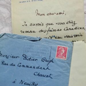 MARCEL PAGNOL belle lettre autographe manuscrite & signée