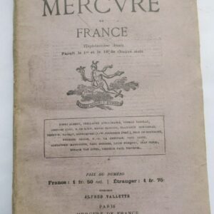 Mercure de France, n°448, 1917 Apollinaire...