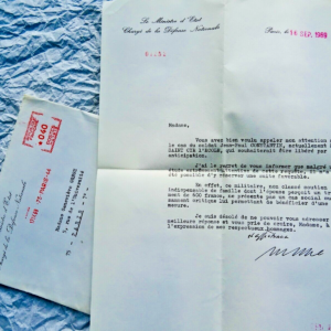 Michel Debré lettre
