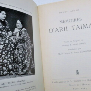 Océanie Adams Mémoires d'Arii Taimai Adams, HenryMémoires d'Arii Taimai