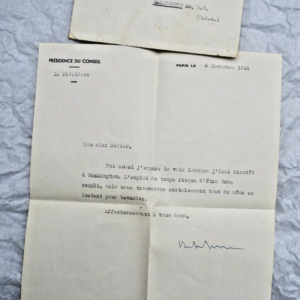Pierre Mendès France 6 lettres  signées