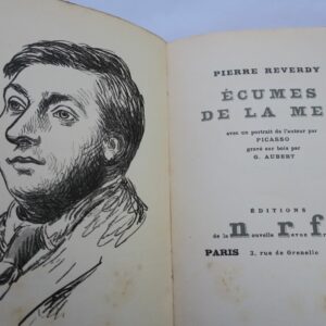 REVERDY (Pierre) Écumes de la mer  1925