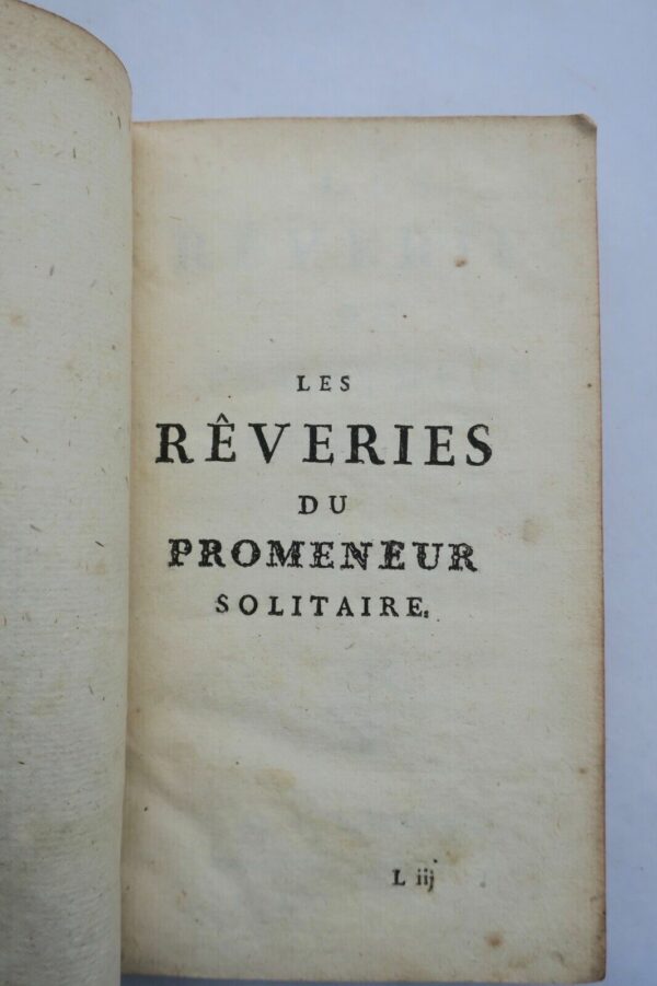 ROUSSEAU les confessions  1789 réveries du promeneur solitaire – Image 16