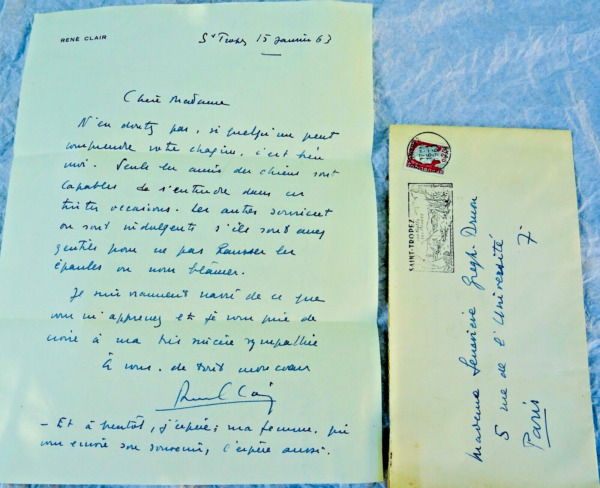 René Clair lettre autographe signée
