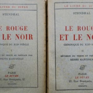 Stendhal LE DIVAN Martineau LE ROUGE ET LE NOIR