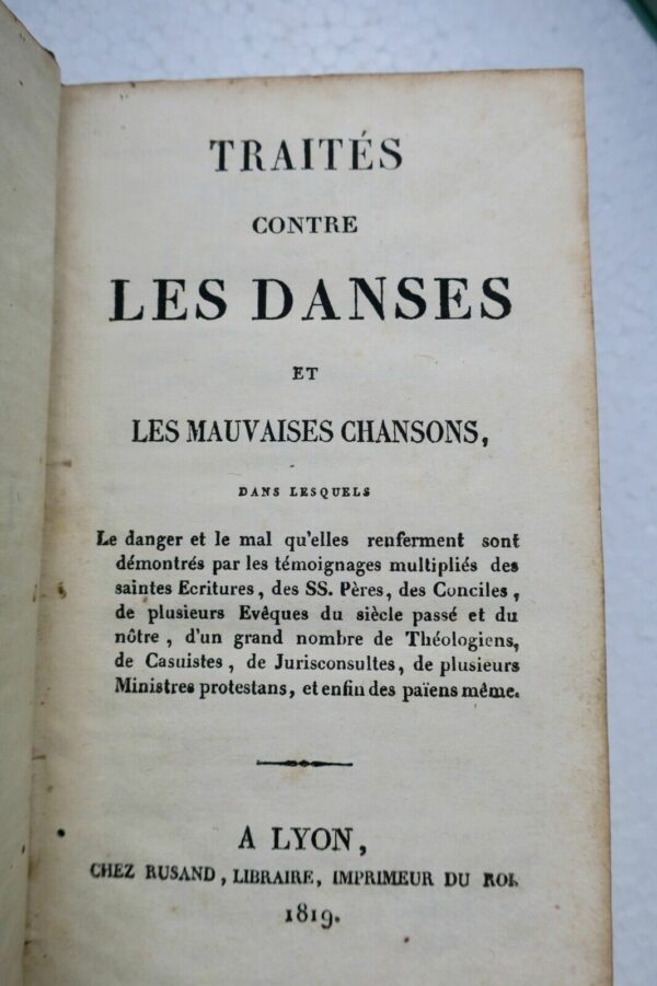 Traité contre les danses et les mauvaises chansons -1819 – Image 8