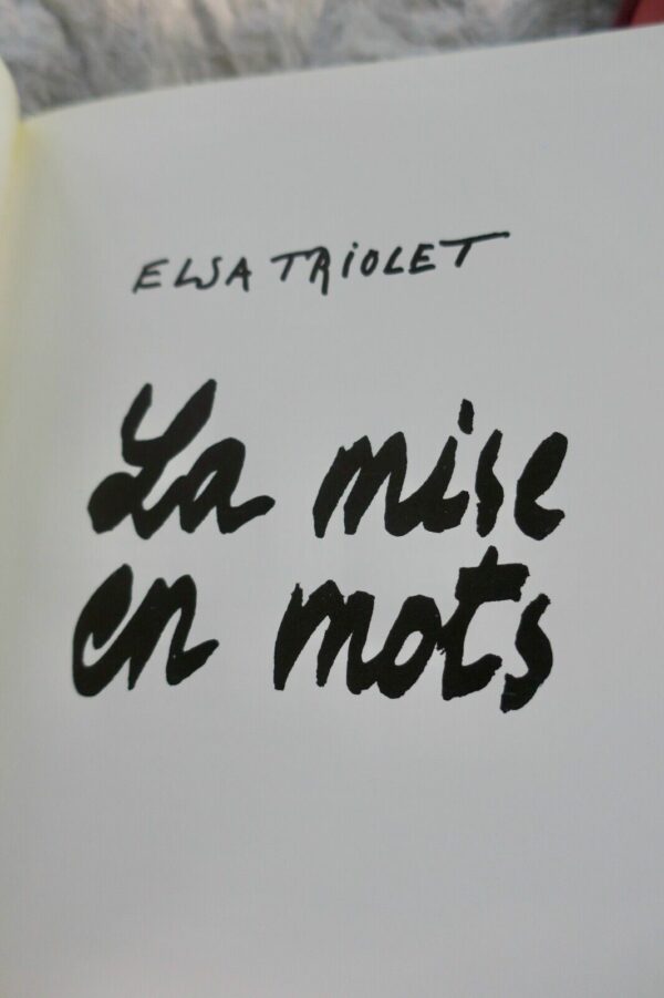 Triolet Elsa La mise en mots SKIRA – Image 3