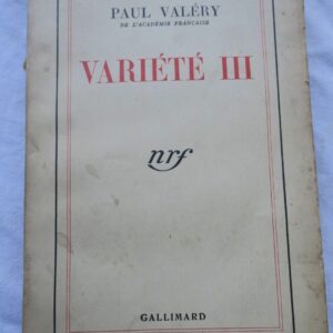VALERY (Paul) Variété III S. P.  + dédicace