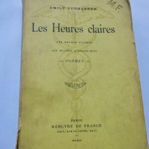 VERHAEREN Emile Les Heures claires + dédicace