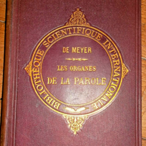 Voix organes de la parole  1885