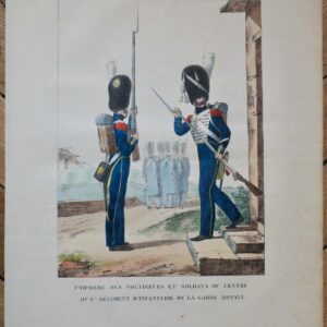 Voltigeurs  garde royale 39x55,5 cm lithographie