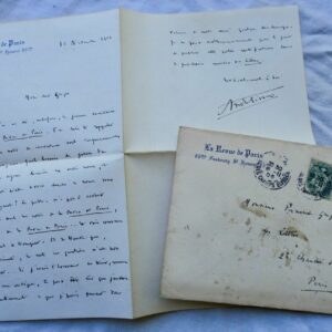 André Rivoire lettre à Fernand Gregh 1906