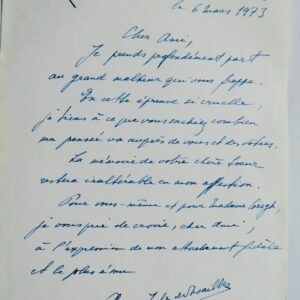 Anne-Jules de Noailles belle lettre autographe manuscrite