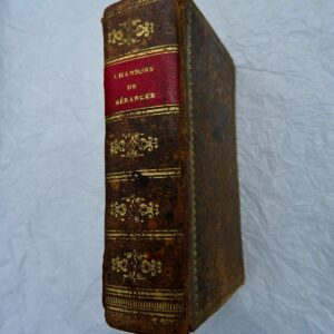 BERANGER Chansons, par J. P. de Beranger, édition de 1823