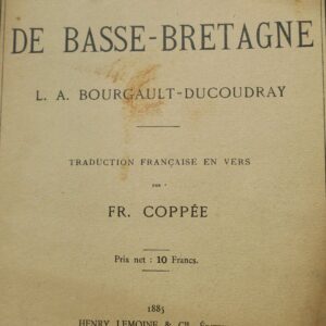 Bretagne Trente Mélodies Populaires de Basse-Bretagne 1885
