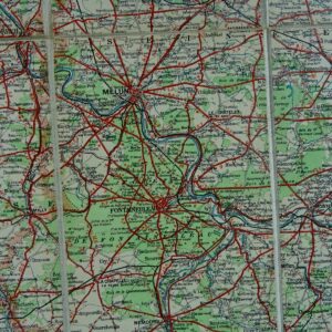 Carte Routiere No. 7: Environs de Paris Section Sud Est. Taride