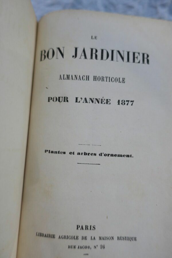JARDIN bon jardinier. Almanach pour l'année 1877 – Image 3