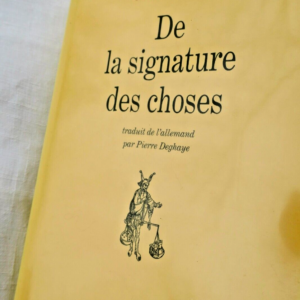 Jacob Boehme De la signature des choses