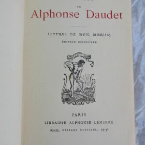 Lettres de mon moulin Lemerre Daudet