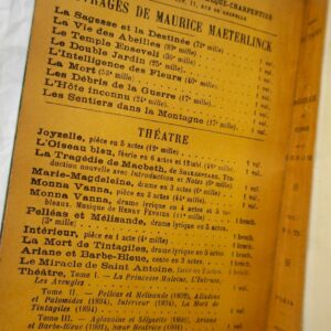 MAETERLINCK Maurice LE BOURGMESTRE DE STILMONDE + dédicace