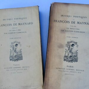MAYNARD François de Oeuvres poétiques de François de Maynard
