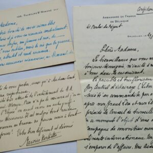 Maurice HERBETTE belles cartes & lettre autographes manuscrites