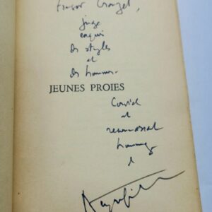 PEYREFITTE (Roger). Jeunes proies + dédicace