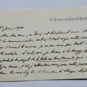 Paul hervieu carte autographe manuscrite & signée