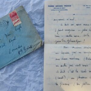Pierre Mandès France belle lettre autographe signée 31/07/1931