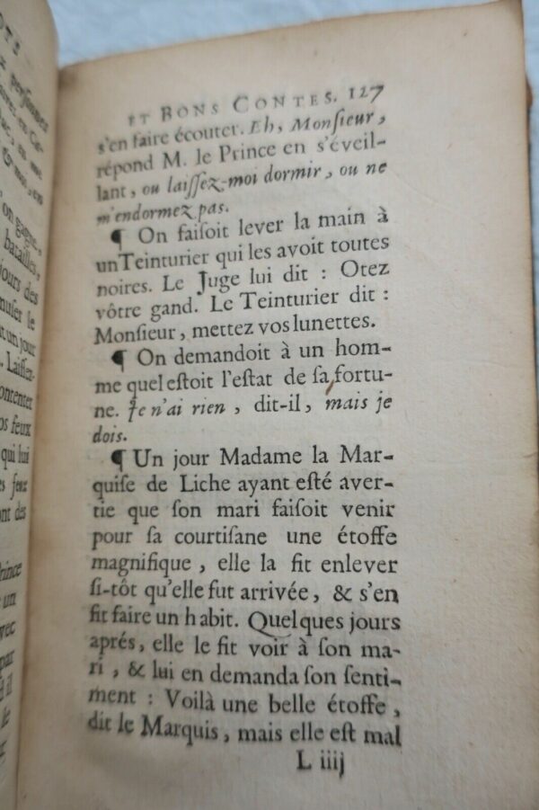 RECUEIL DE BONS MOTS DES ANCIENS ET DES MODERNES 1702 – Image 4