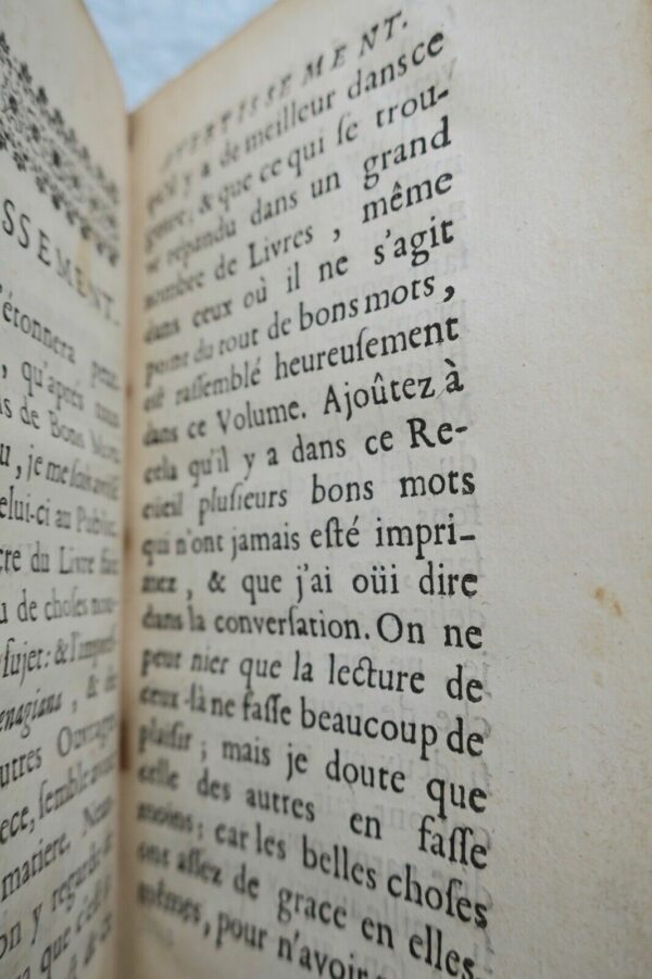 RECUEIL DE BONS MOTS DES ANCIENS ET DES MODERNES 1702 – Image 6