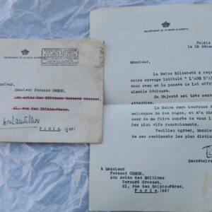 Reine de Belgique secrétariat de la reine Lettre