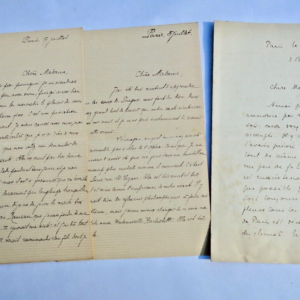 Victor Brochard 3 belles lettres autographes signées