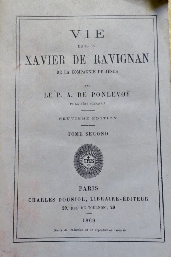XAVIER DE RAVIGNAN DE LA COMPAGNIE DE JESUS