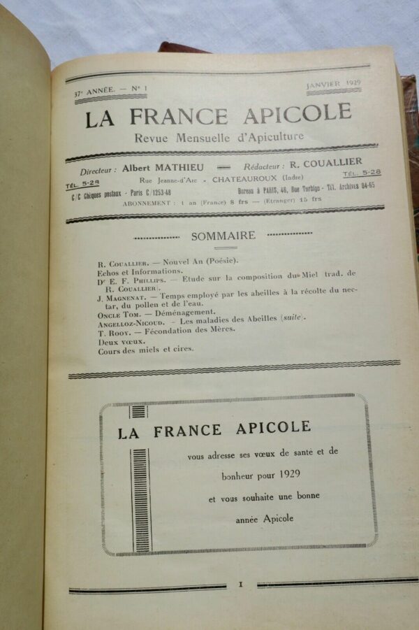 apiculture La France Apicole revue mensuelle d'apiculture 1927-1930 – Image 9