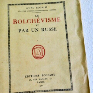 bolchévisme vu par un russe Slonim 1921