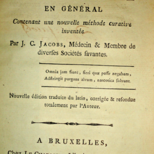 dyssenterie Traité de la dyssenterie  1800