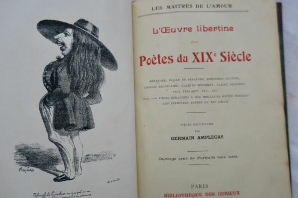érotique Bibliothèque des Curieux L'oeuvre libertine des poètes 1910