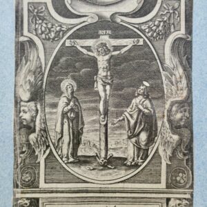 gravure pieuse 17 ème Crucifixion